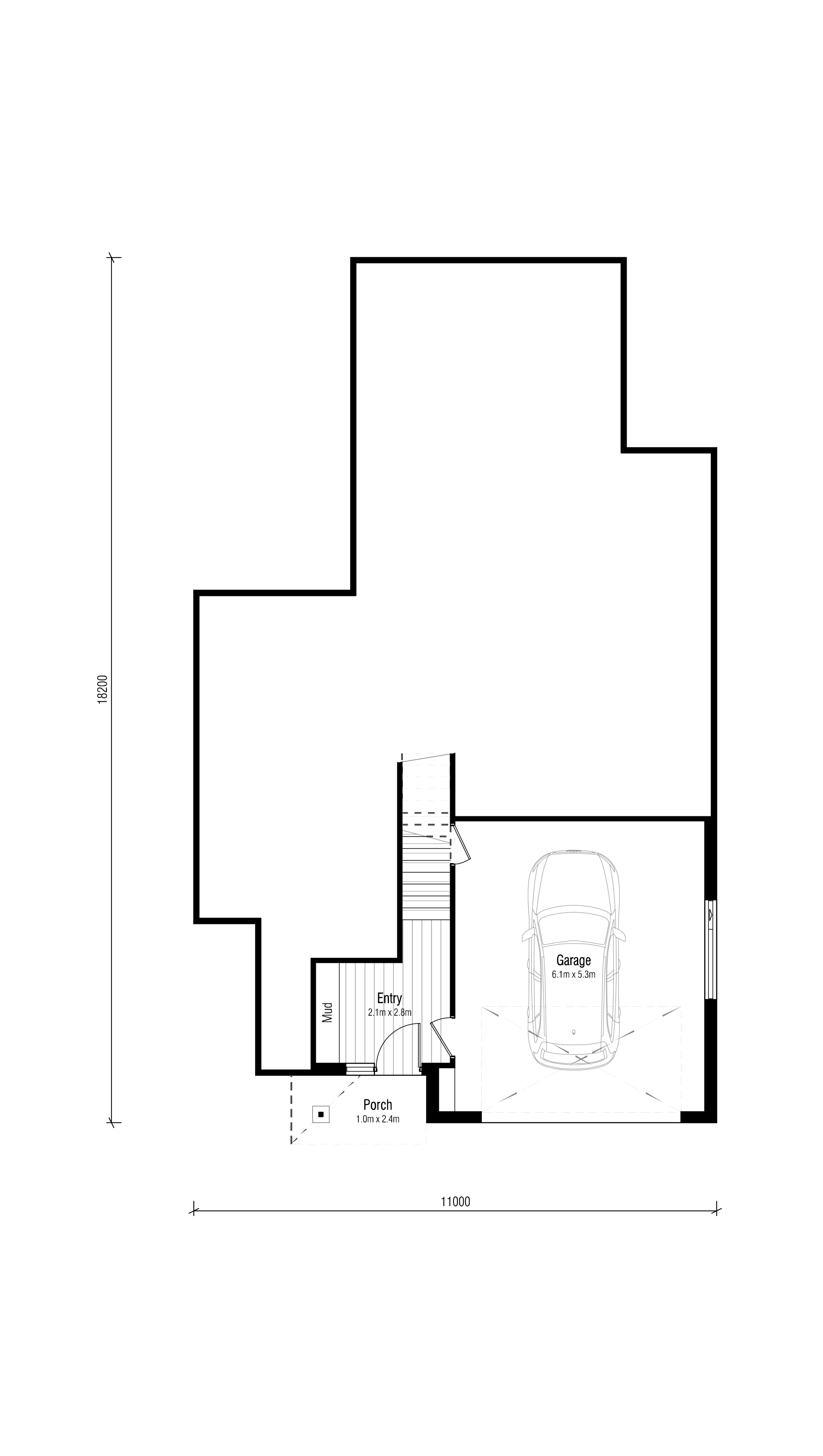 Tassie Homes Huntingfield House 1 - Lower-level floorplan