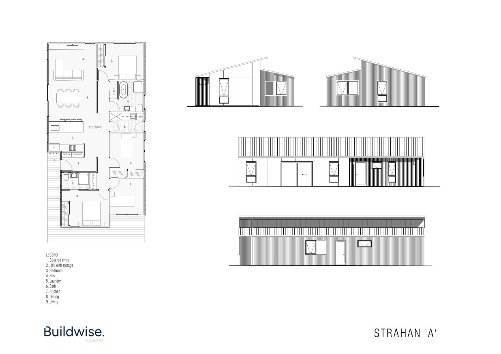 Buildwise - Lot 103 - Strahan 'A' Floorplan - Huntingfield