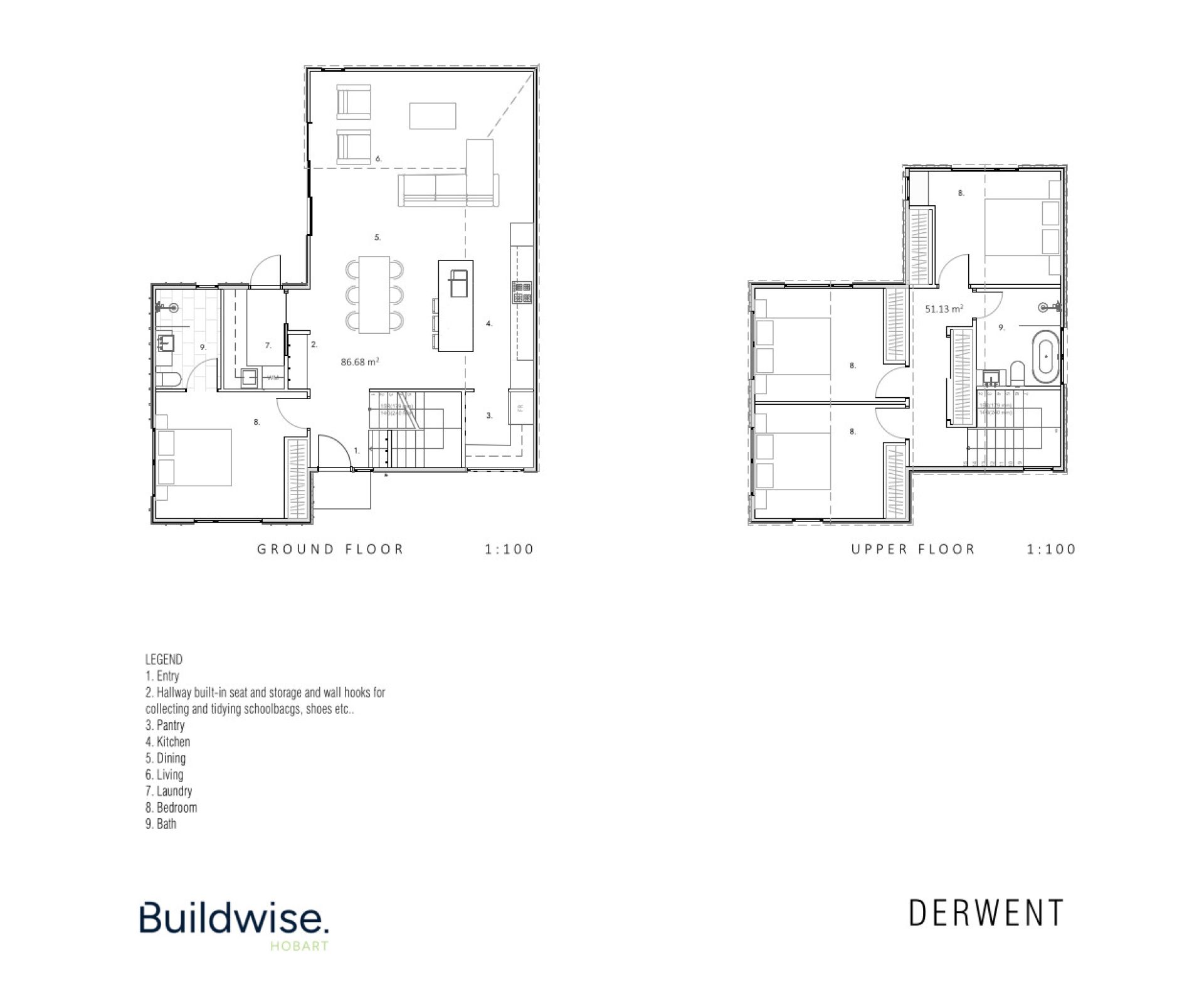 Buildwise - Lot 100, 101, 102, 103 - Derwent - Floorplan - Huntingfield