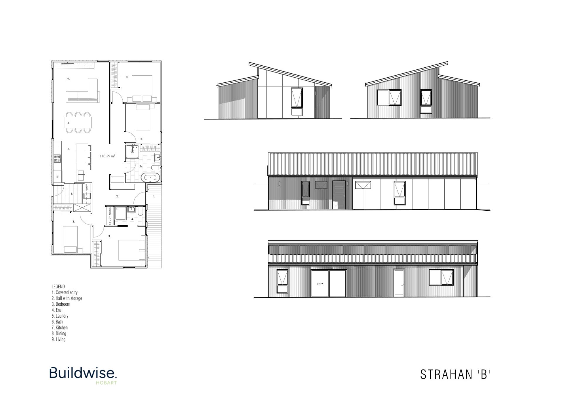 Buildwise - Lot 103 - Strahan 'B' Floorplan - Huntingfield