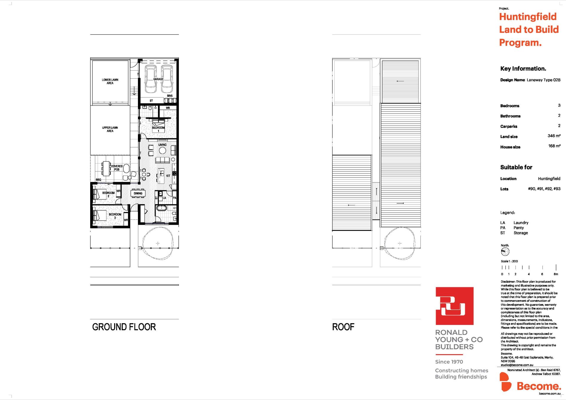 Ronald Young & Co - Lot 90, 91, 92, 93 - Laneway Type 02 - Floorplan - Huntingfield